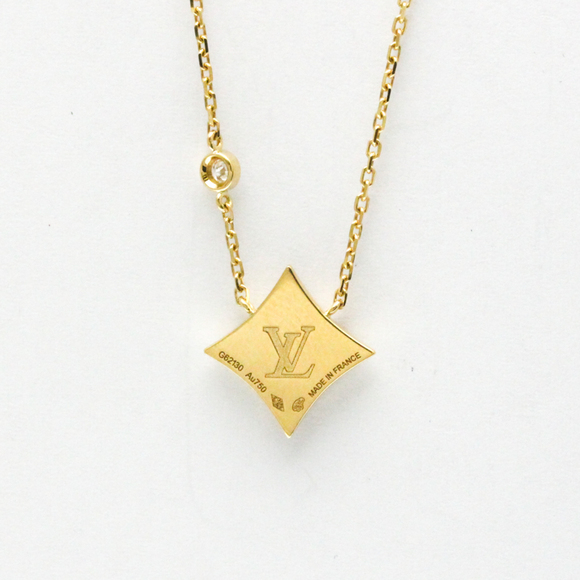 Louis Vuitton Pandantif Star Blossom BB Onyx Diamond Necklace Q93699 Yellow G... - Picture 5 of 13